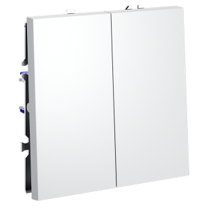 Выключатель двухклавишный встраиваемый Voltum S70 Белый матовый VLS020102