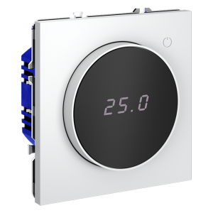 Терморегулятор электронный Voltum S70 с индикацией и датчиком, для теплого пола Белый матовый VLS070102