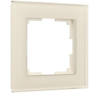 Рамка стеклянная Werkel Favorit на 1 пост Молочный W0011141