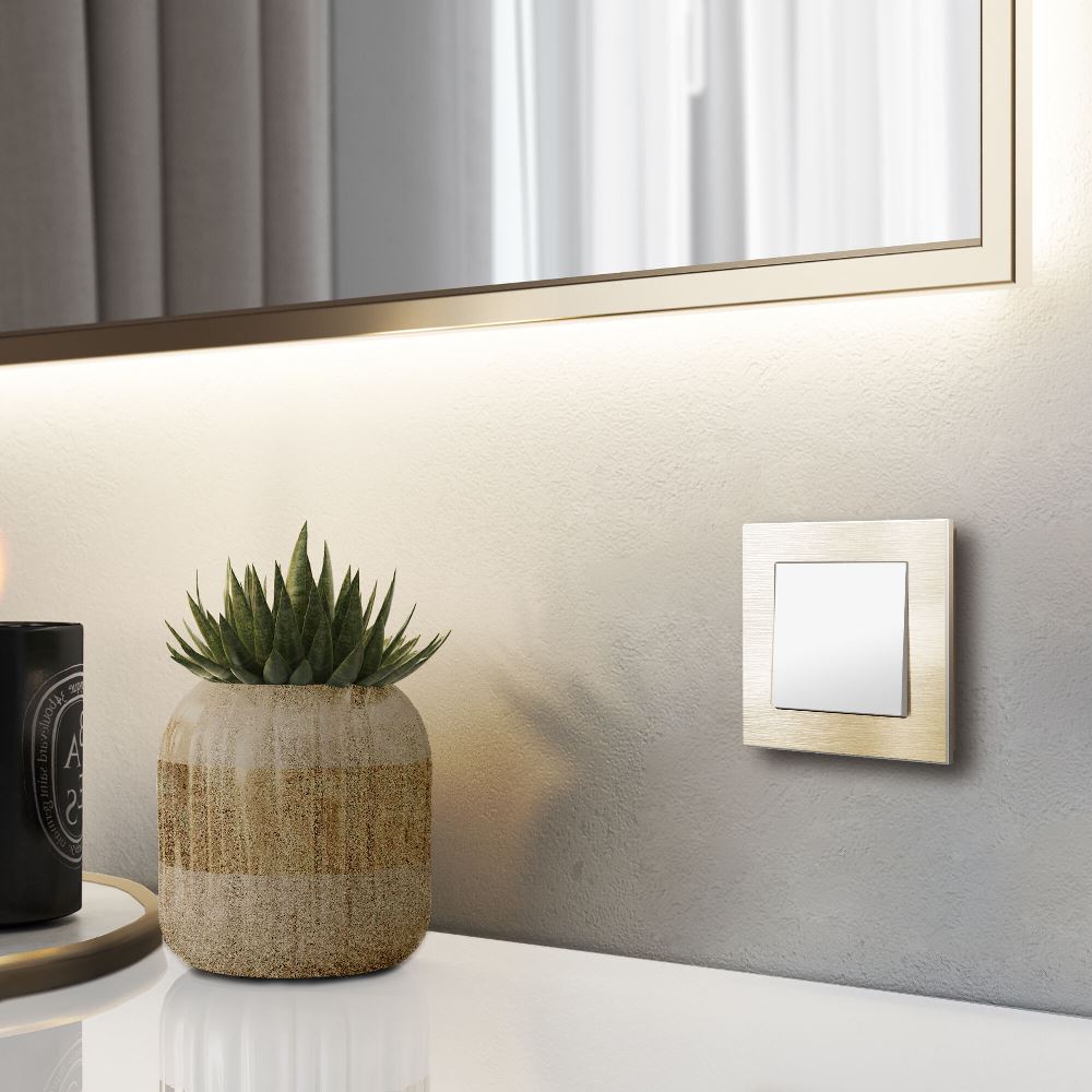 Рамка из металла Werkel Aluminium на 1 пост Шампань W0011711 — изображение 3