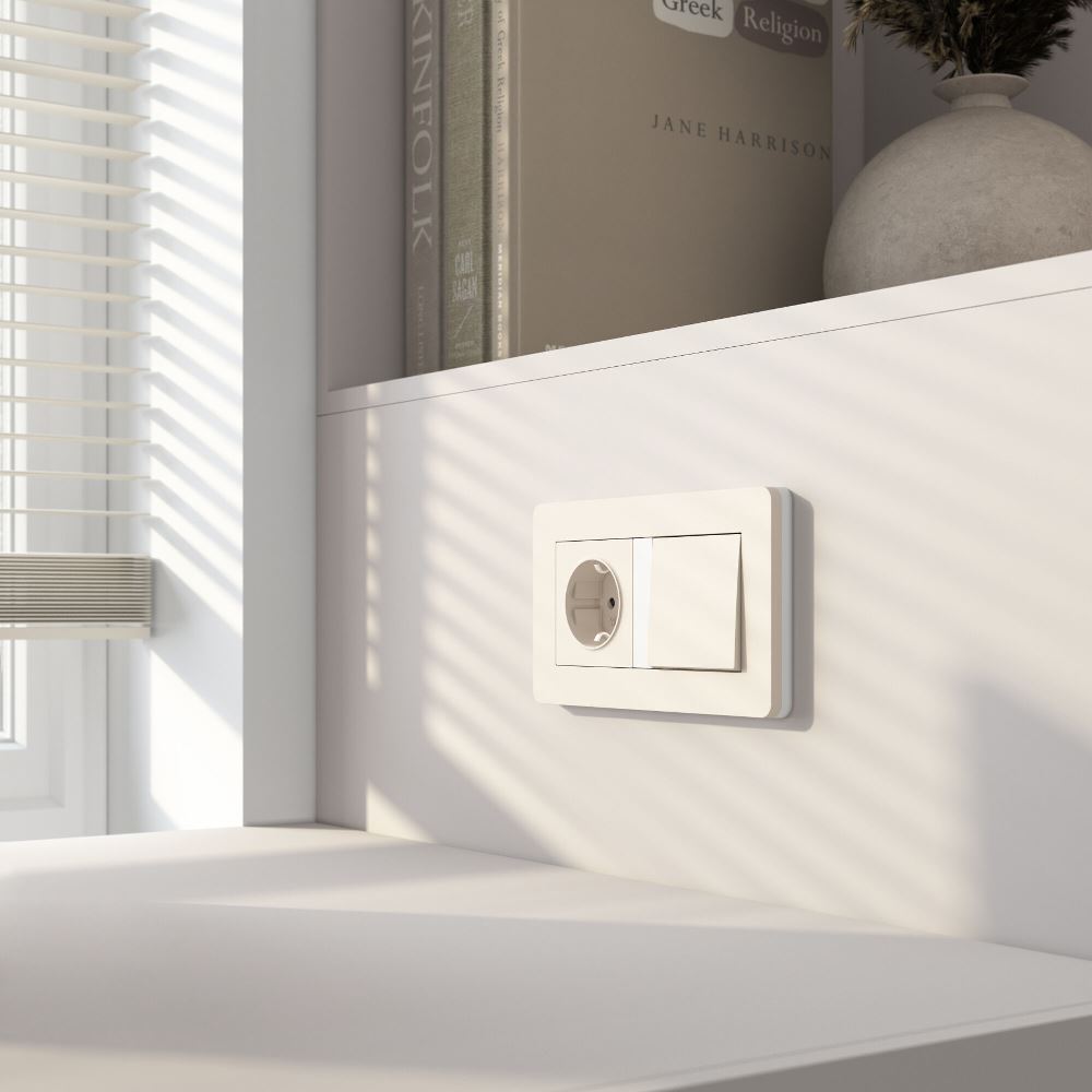 Рамка из поликарбоната Werkel Split на 2 поста Айвори / Белый W0023066 — изображение 3