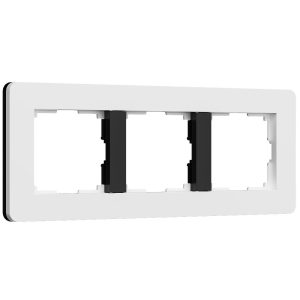 Рамка из поликарбоната Werkel Split на 3 поста Белый / Черный W0033068