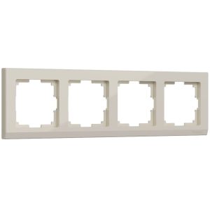 Рамка из поликарбоната Werkel Stark на 4 поста Слоновая кость W0041803