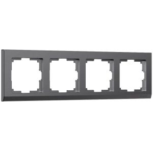 Рамка из поликарбоната Werkel Stark на 4 поста Графит матовый W0041864
