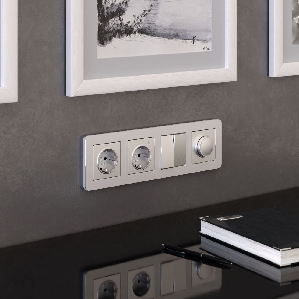 Рамка из металла Werkel Platinum на 4 поста Алюминий W0042606 — изображение 3