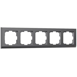 Рамка из поликарбоната Werkel Stark на 5 постов Графит матовый W0051864