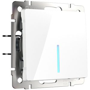 Выключатель одноклавишный встраиваемый Werkel с подсветкой Белый W1110101
