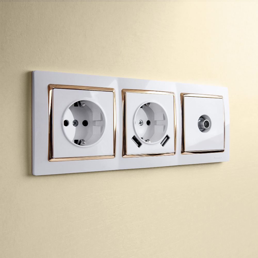 ТВ-розетка встраиваемая оконечная Werkel Белый W1183001 — изображение 3