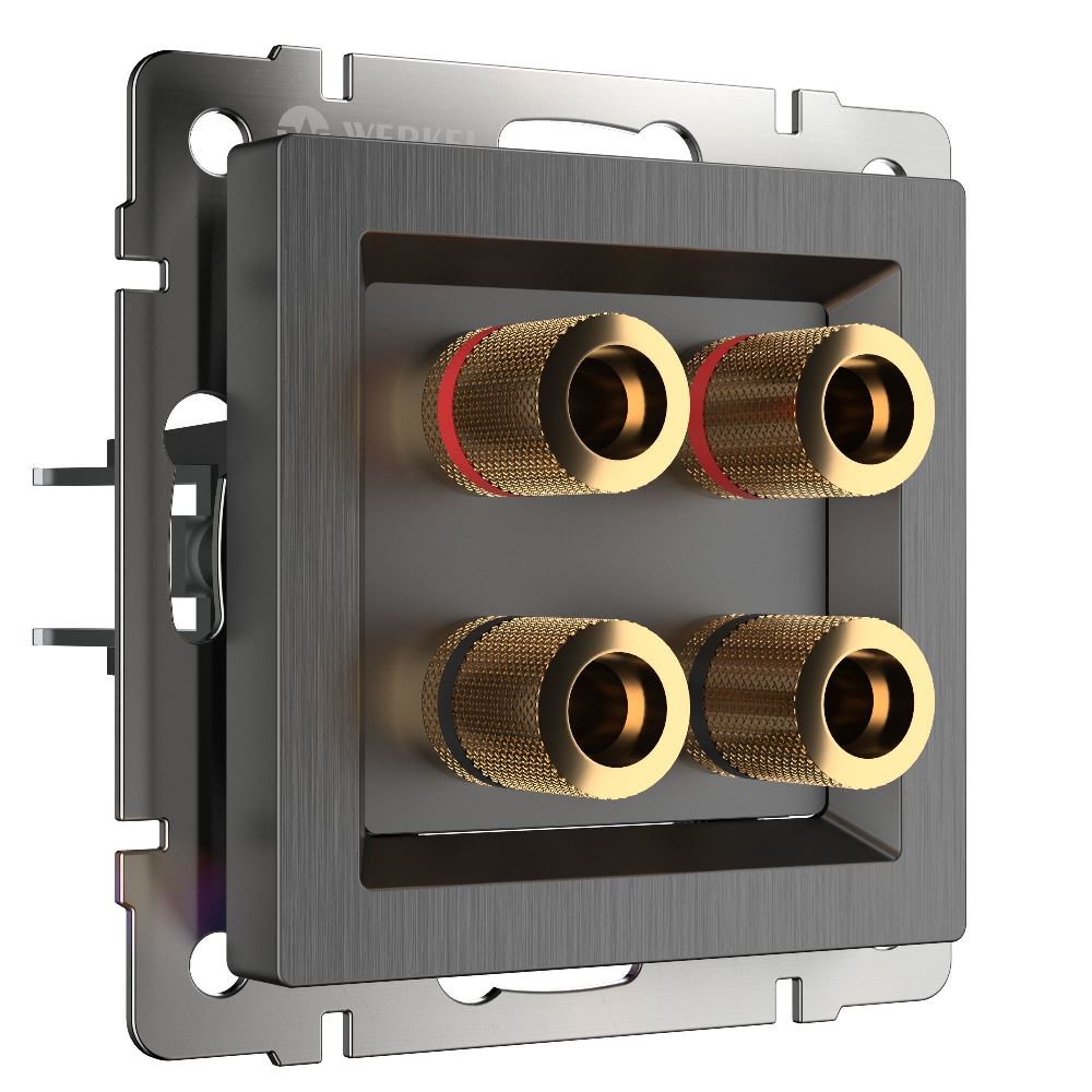 Акустическая розетка встраиваемая Werkel Графит рифленый W1185004