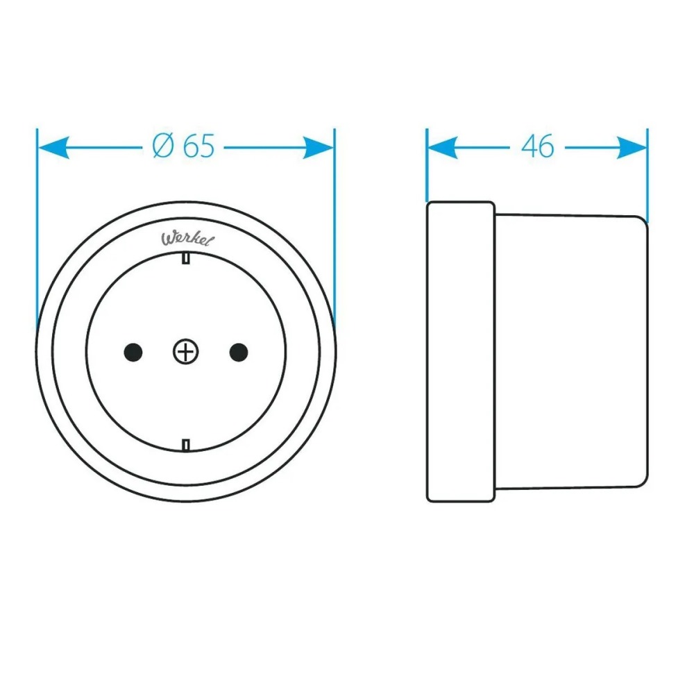 Розетка накладная Werkel с заземлением Хром матовый W5771022 — изображение 4