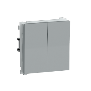 Выключатель двухклавишный встраиваемый Donel R98 Серый матовый DA10500-DA29540