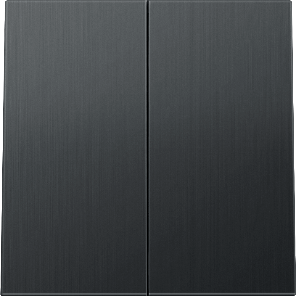 Выключатель двухклавишный встраиваемый Donel R98 Metal Вороненая сталь DA10500-DA295GS — изображение 2