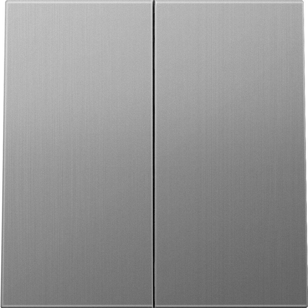 Выключатель двухклавишный встраиваемый Donel R98 Metal Никель DA10500-DA295NB — изображение 2