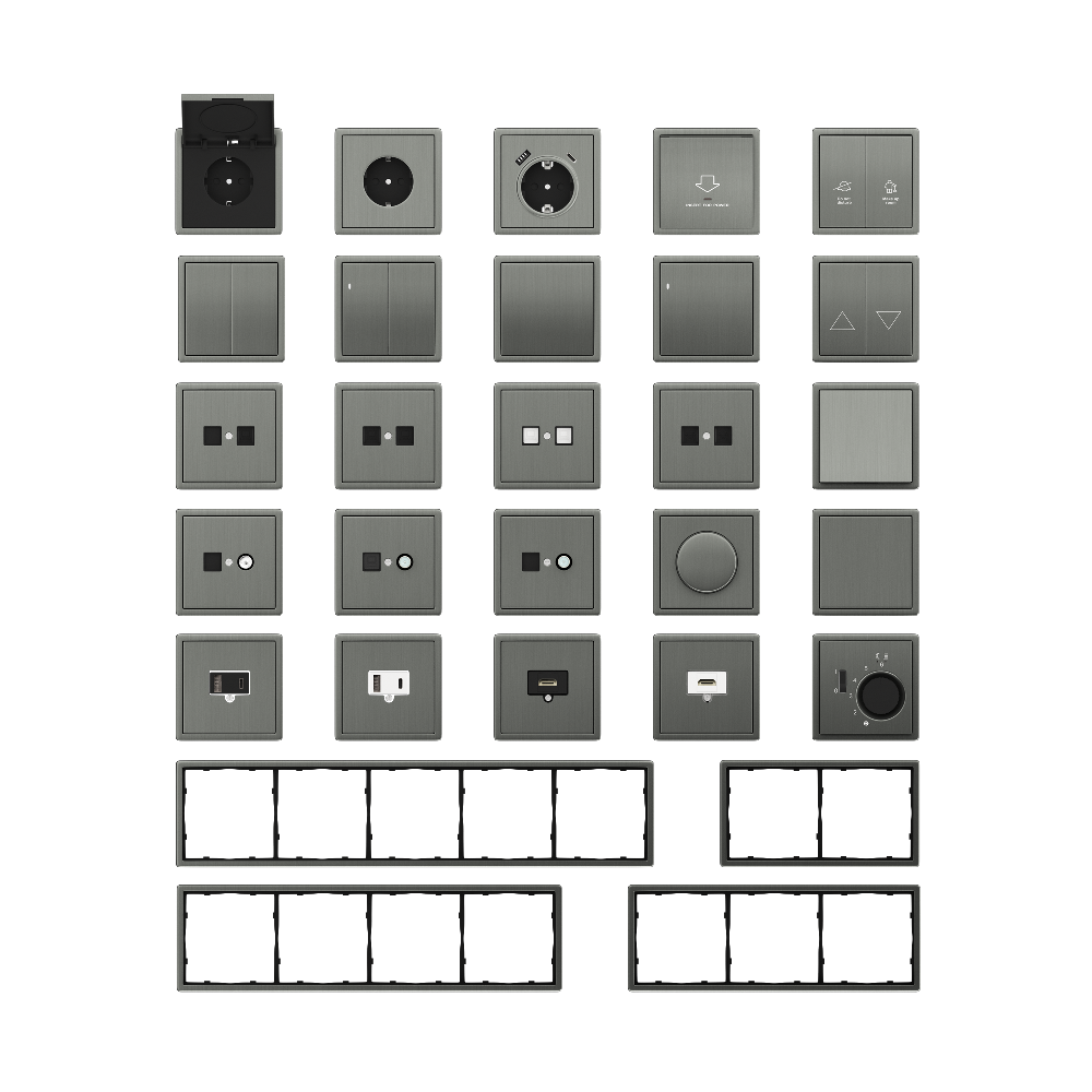 Выключатель двухклавишный встраиваемый Donel R98 Metal Никель DA10500-DA295NB — изображение 3