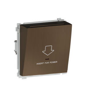 Выключатель электронный карточный встраиваемый Donel R98 Metal с подсветкой Латунь DA14000-DA590ME