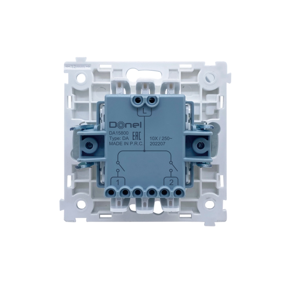 Выключатель жалюзи встраиваемый Donel R98 Алюминий матовый DA15800-DA29426 — изображение 4