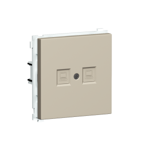 Розетка встраиваемая двойная Ethernet Donel R98 RJ45 2-я Cat.6/ClassE-8/8 Кашемир матовый DA16600-DA86935