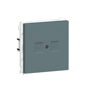 Розетка встраиваемая двойная Ethernet Donel R98 RJ45 2-я Cat.6/ClassE-8/8 Изумруд матовый DA16600-DA86939