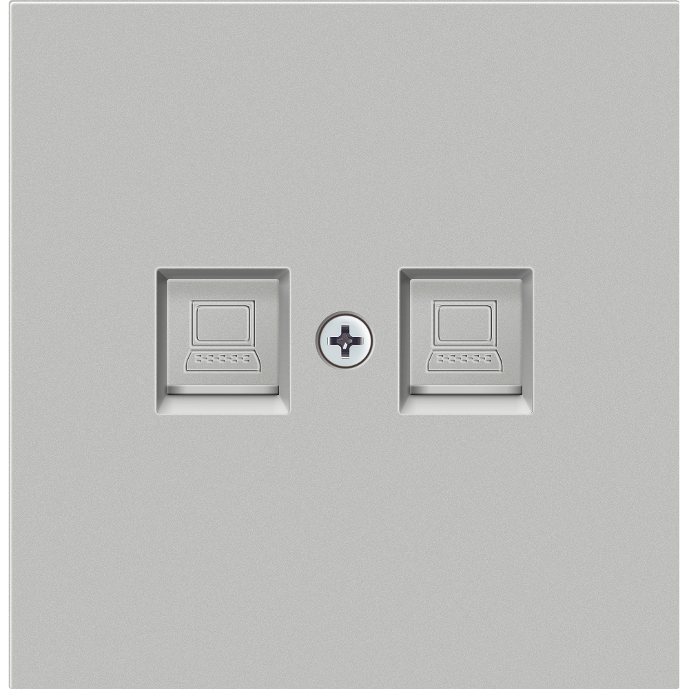 Розетка встраиваемая двойная Ethernet Donel R98 RJ45 2-я Cat.6/ClassE-8/8 Серый матовый DA16600-DA86940 — изображение 2