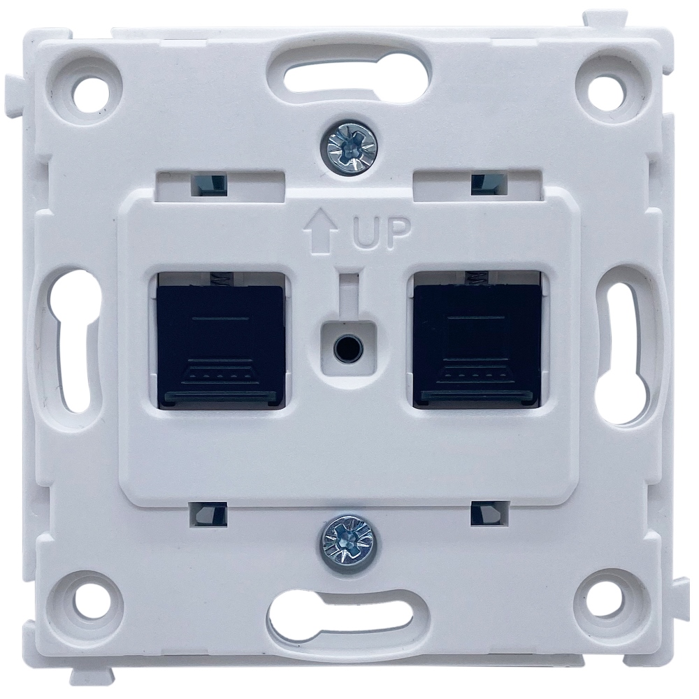 Розетка встраиваемая двойная Ethernet Donel R98 RJ45 2-я Cat.6/ClassE-8/8 Серый матовый DA16600-DA86940 — изображение 5