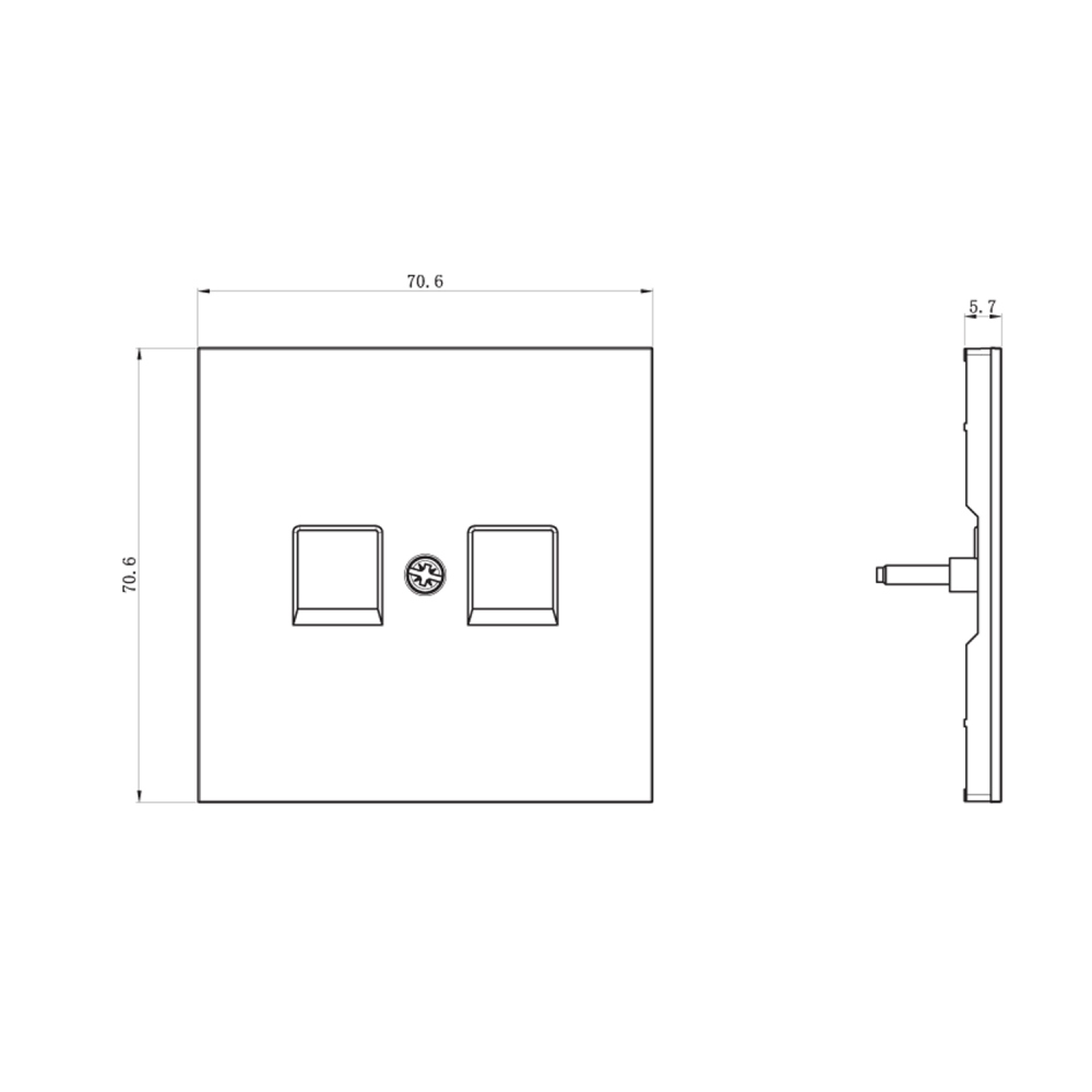 Розетка встраиваемая двойная Ethernet Donel R98 RJ45 2-я Cat.6/ClassE-8/8 Серый матовый DA16600-DA86940 — изображение 3