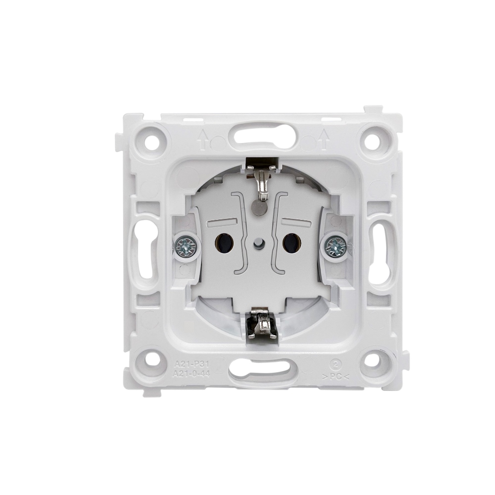 Розетка встраиваемая Donel R98 Schuko с крышкой и заземлением на клеммах Алюминий матовый DA17700-DA45426 — изображение 4