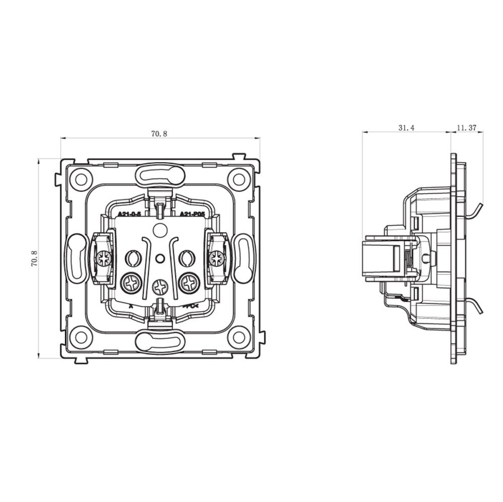 Розетка встраиваемая Donel R98 Schuko с крышкой и заземлением на винтах Сталь матовая DA18800-DA45437 — изображение 7
