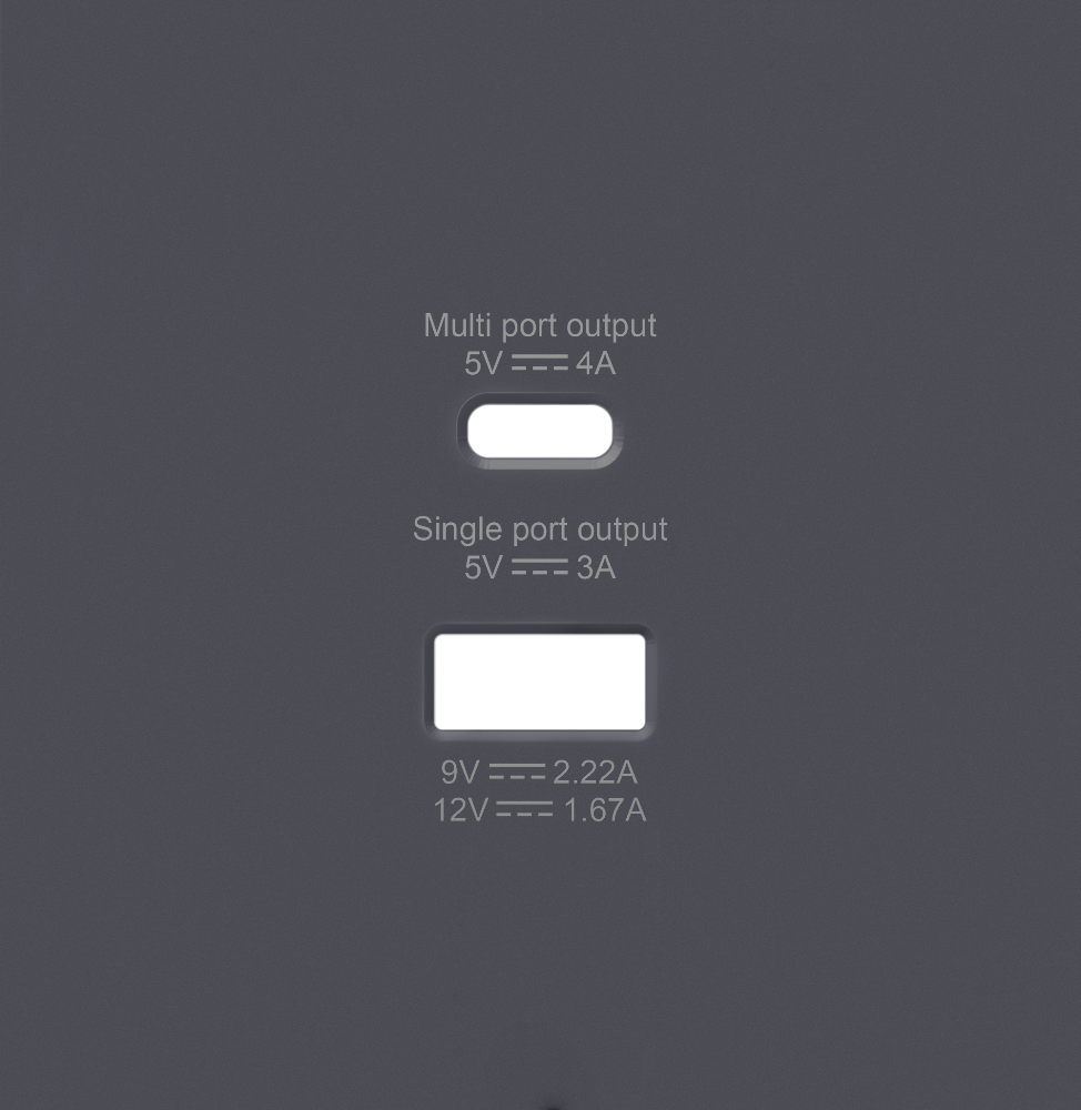 Розетка встраиваемая USB Donel R98 тип A+С быстрая зарядка Черный матовый DA20400-DA27728 — изображение 2