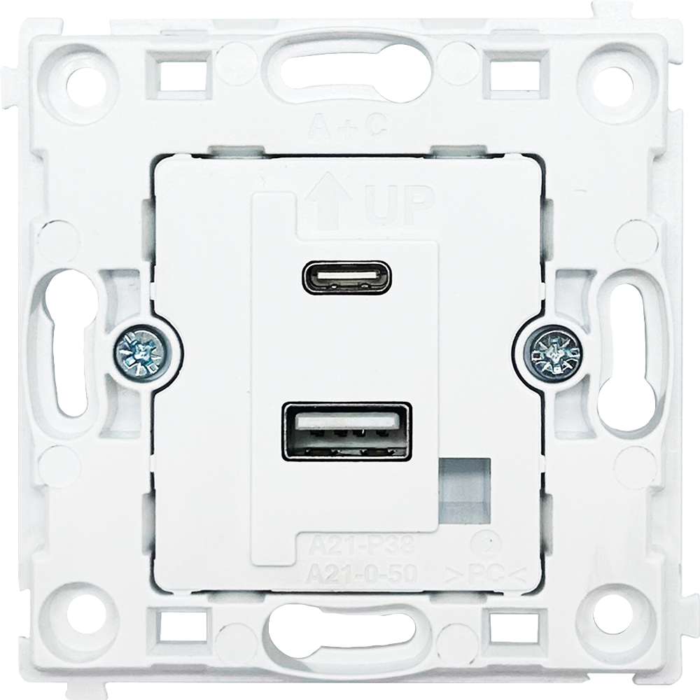 Розетка встраиваемая USB Donel R98 3.1A тип A, С Шоколад матовый DA20400-DA27742 — изображение 4