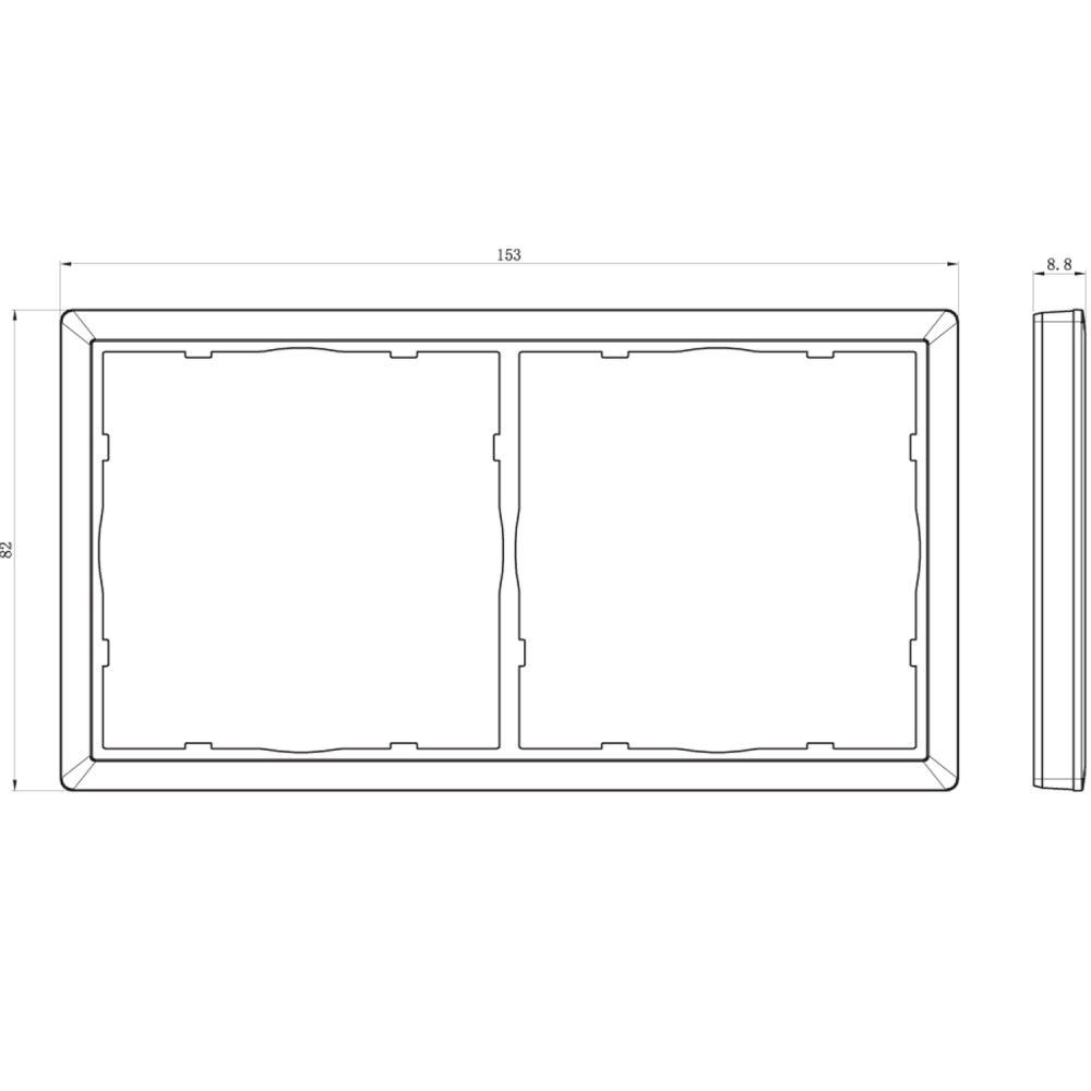 Рамка пластиковая Donel R98 на 2 поста Коралл матовый DA21245 — изображение 3