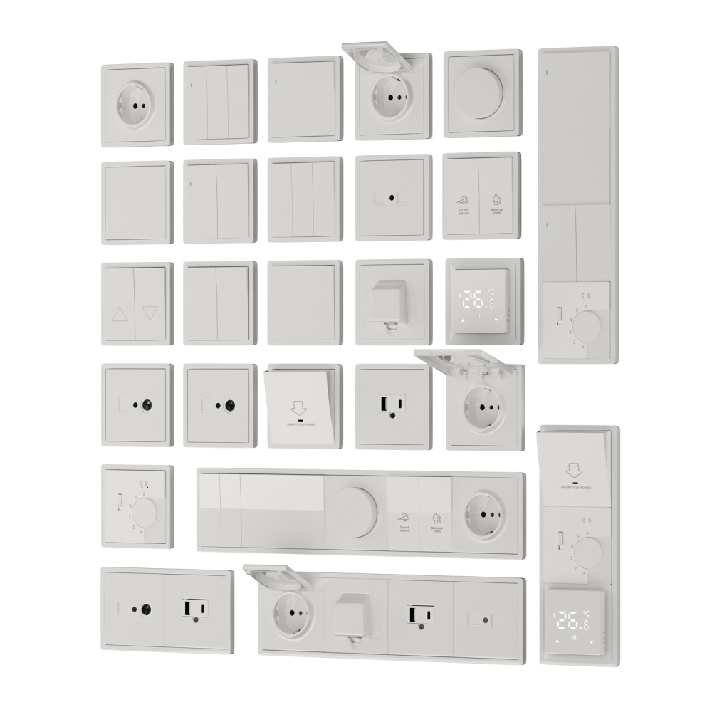 Рамка пластиковая Donel R98 на 3 поста Белый глянцевый DA21303 — изображение 2