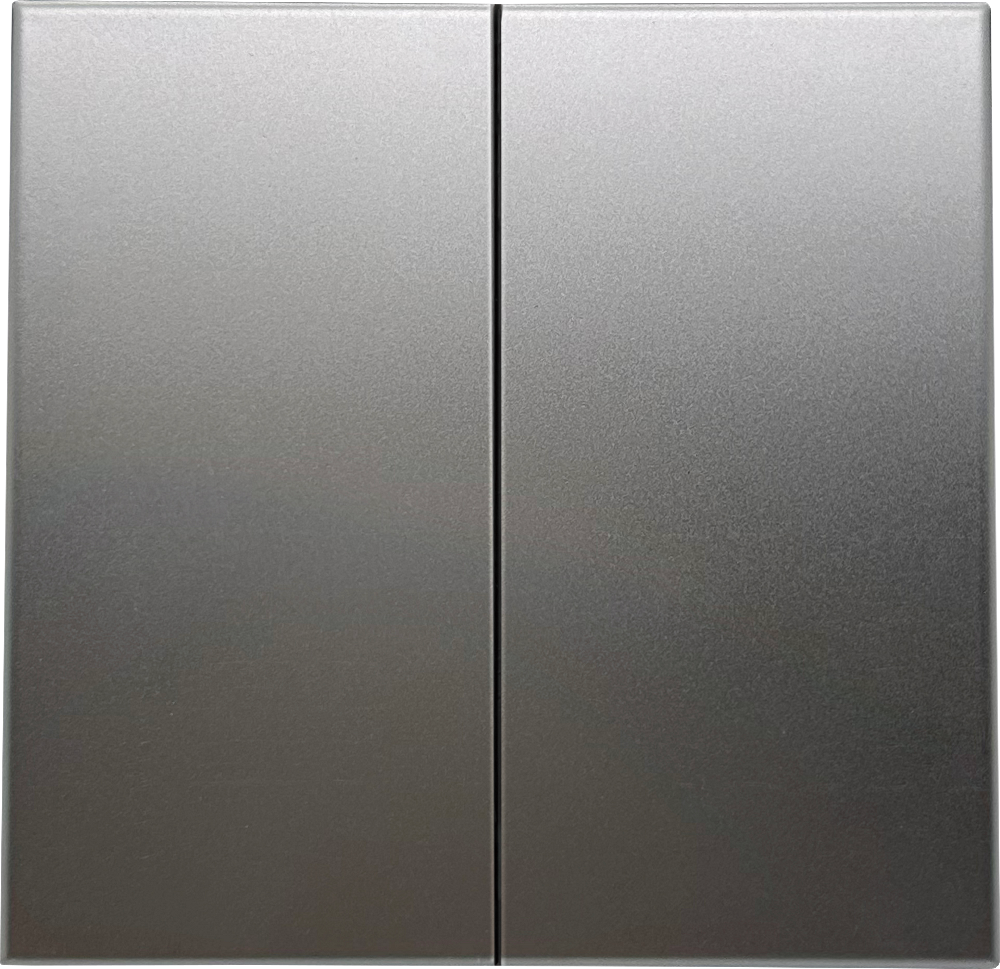 Выключатель двухклавишный встраиваемый звонковый Donel R98 Metal Благородная сталь DA25100-DA295ES — изображение 2