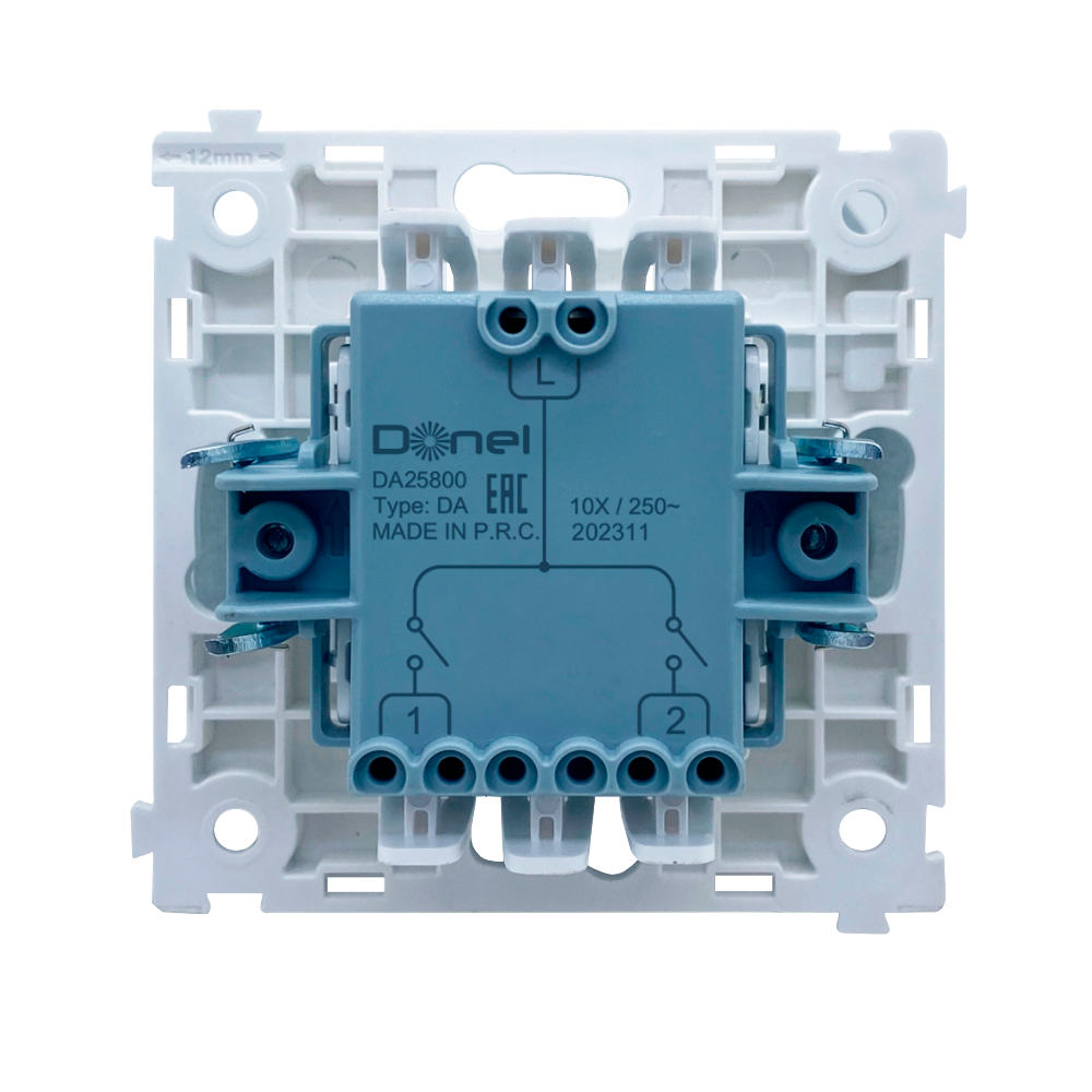 Выключатель жалюзи встраиваемый Donel R98 Metal с блокировкой Латунь DA25800-DA294ME — изображение 4