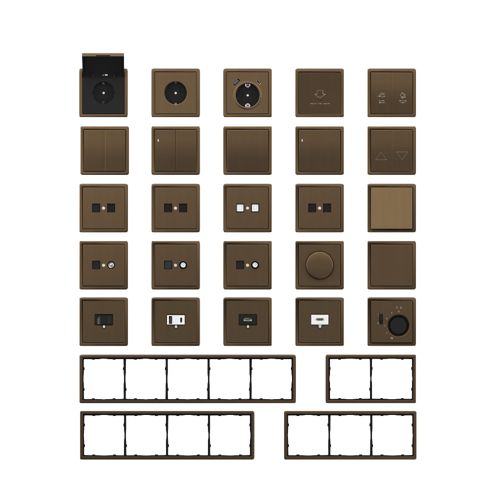 Выключатель жалюзи встраиваемый Donel R98 Metal с блокировкой Латунь DA25800-DA294ME — изображение 3