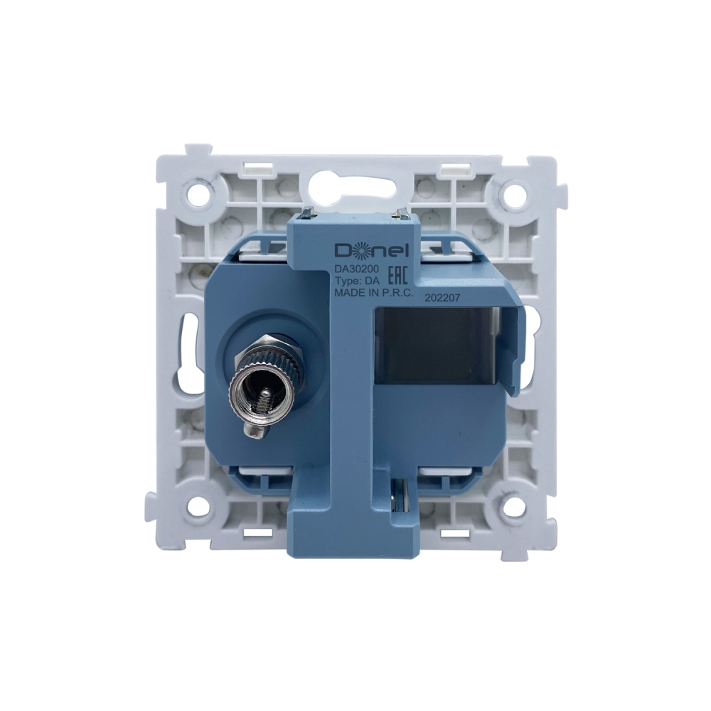 Розетка встраиваемая TV-SAT Donel R98 Metal F-разъём Вороненая сталь DA30200-DA879GS — изображение 4