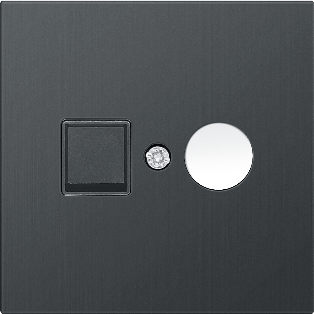 Розетка встраиваемая TV-SAT Donel R98 Metal F-разъём Вороненая сталь DA30200-DA879GS — изображение 2