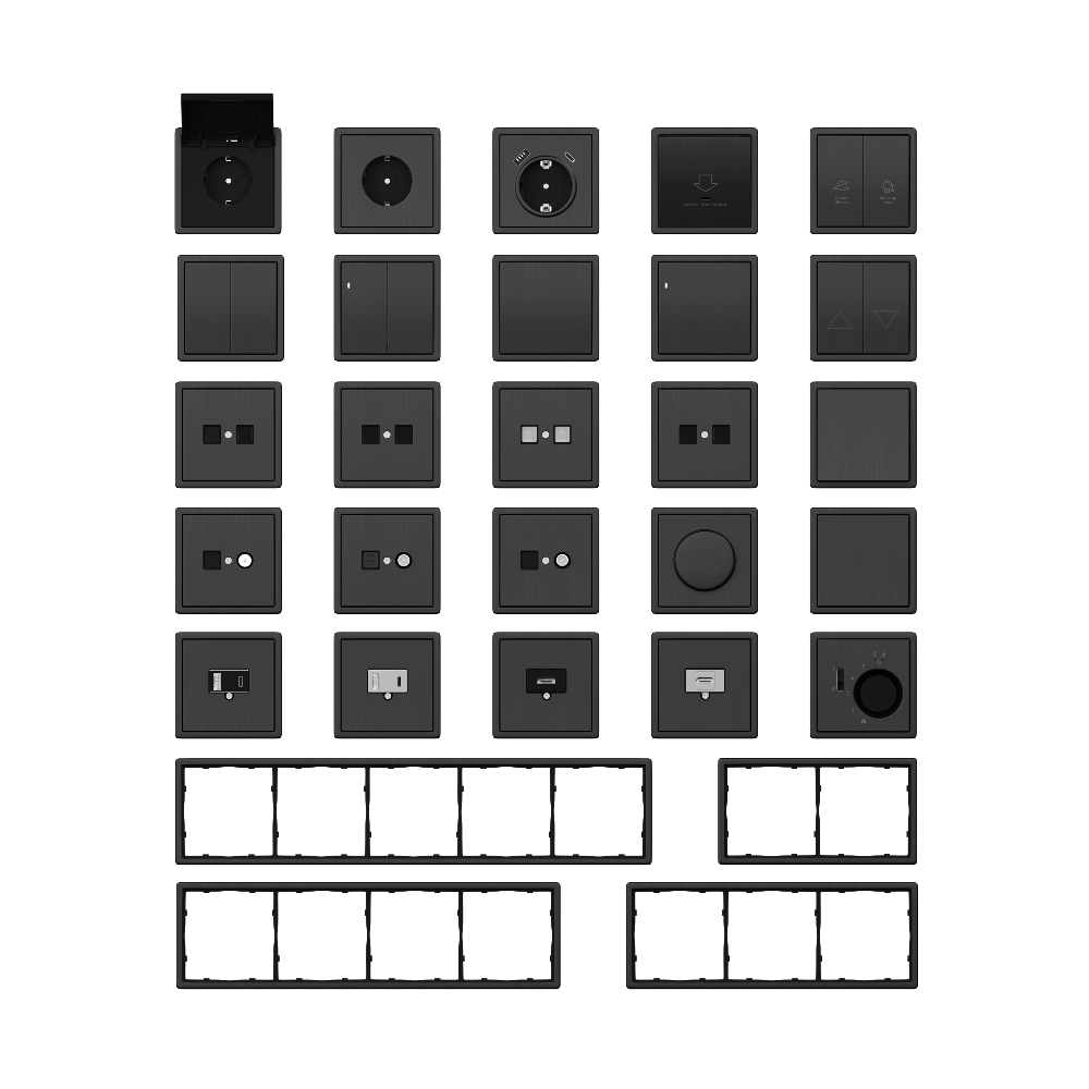 Розетка встраиваемая TV-SAT Donel R98 Metal F-разъём Вороненая сталь DA30200-DA879GS — изображение 3