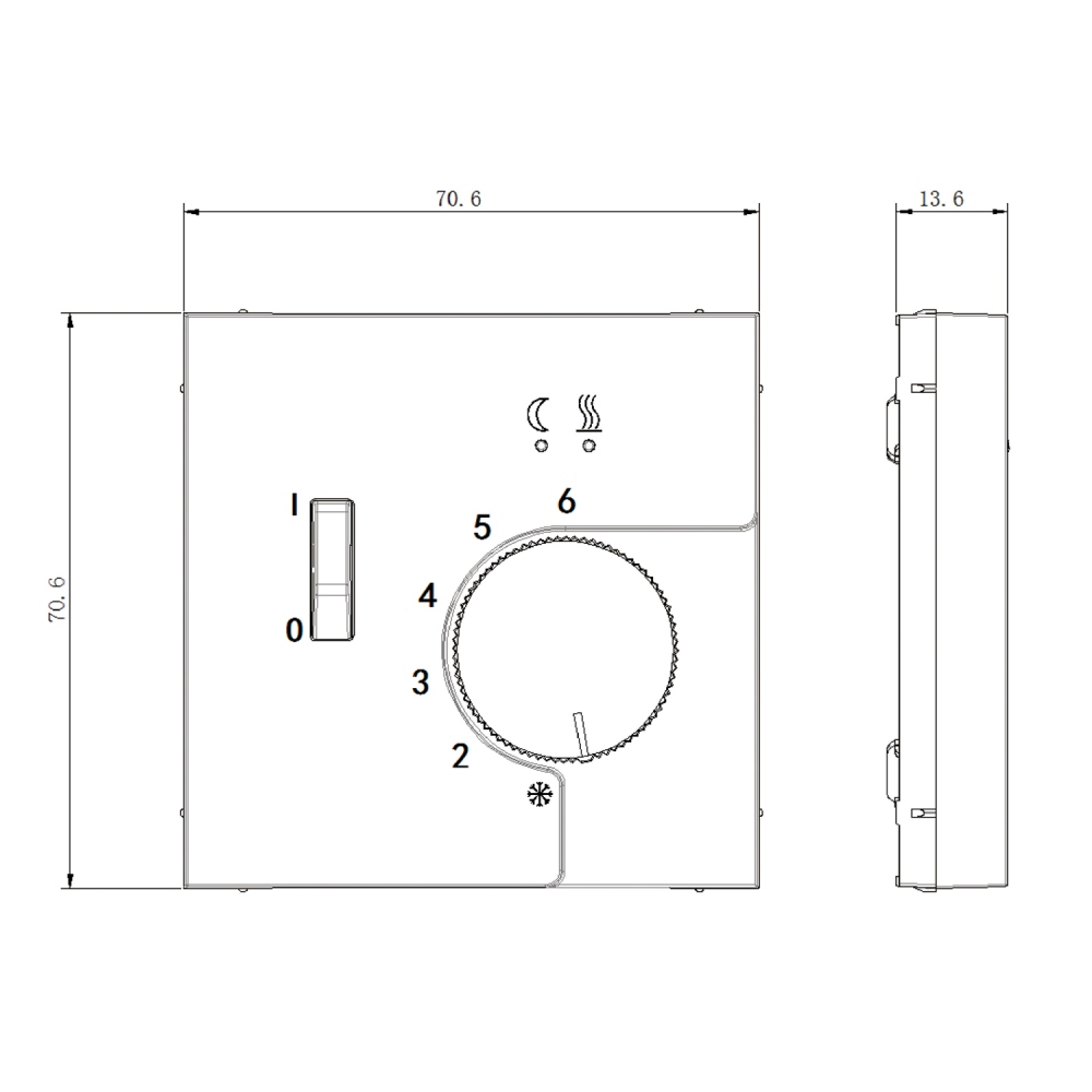 Терморегулятор механический Donel R98 с внешним датчиком пола Черный матовый DTEF231-DA14928 — изображение 5