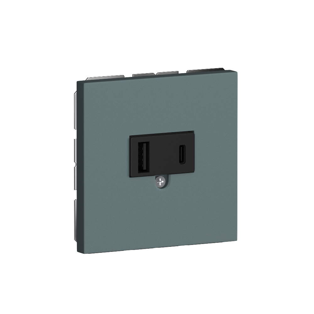 Розетка встраиваемая USB Donel R98 3.1A тип A, С Изумруд матовый DUSB3100ANC-DA27639