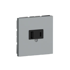 Розетка встраиваемая USB Donel R98 3.1A тип A, С Серый матовый DUSB3100ANC-DA27640