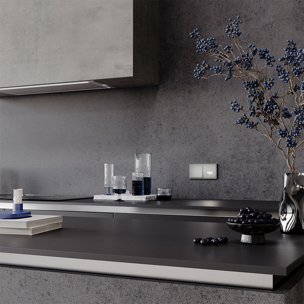 Выключатель одноклавишный встраиваемый Voltum S70 Сталь VLS010105 — изображение 5