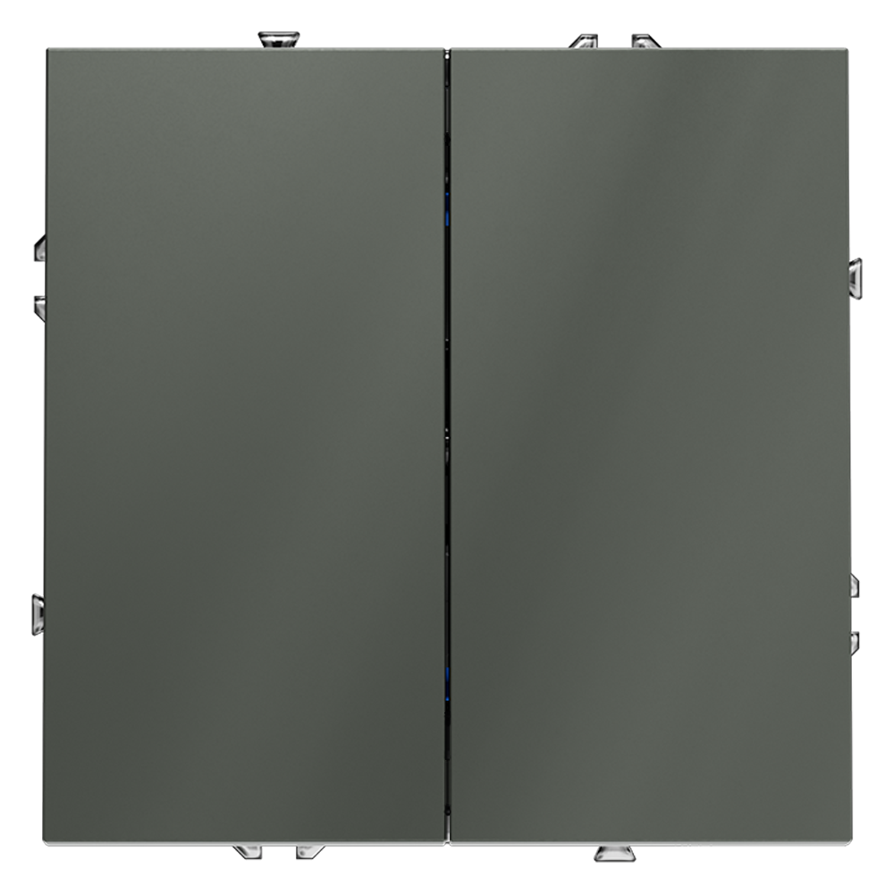 Выключатель двухклавишный встраиваемый Voltum S70 Титан VLS020106