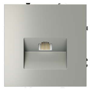 Розетка встраиваемая Ethernet Voltum S70 RJ45 cat.6 Сталь VLS060105