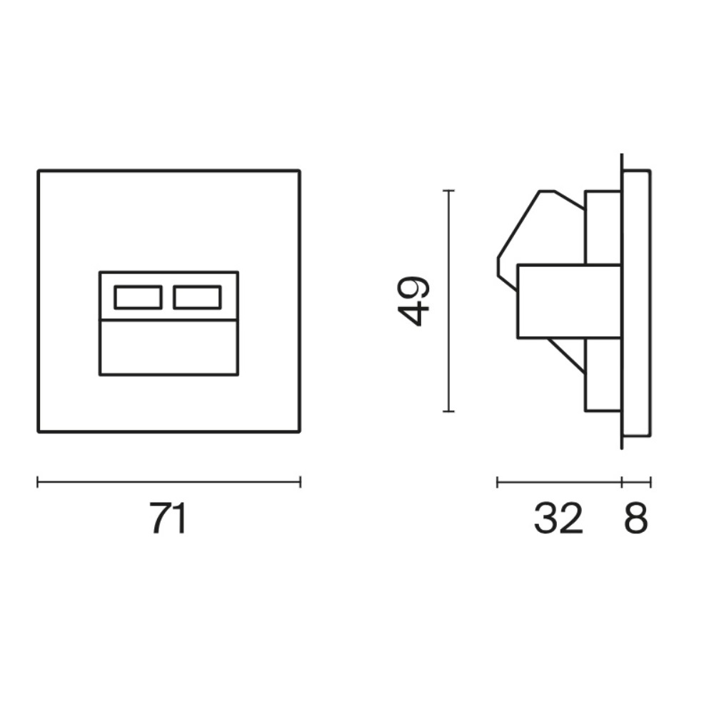 Розетка встраиваемая двойная Ethernet Voltum S70 RJ45+RJ45 Cat.6 Графит VLS060207 — изображение 6