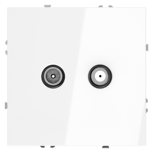 Розетка встраиваемая TV-SAT Voltum S70 оконечная Белый Глянцевый VLS060401