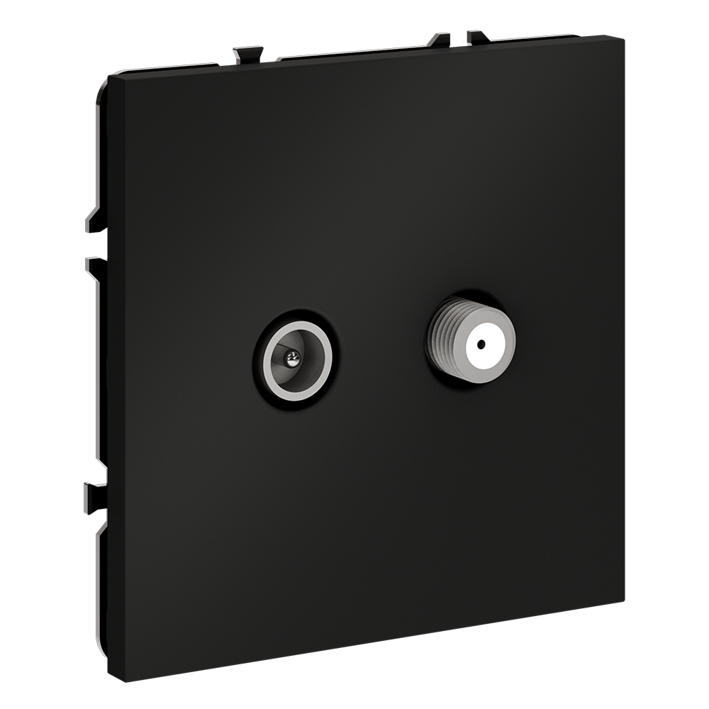 Розетка встраиваемая TV-SAT Voltum S70 оконечная Черный матовый VLS060408 — изображение 2