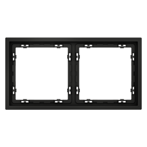 Рамка пластиковая Voltum S70 на 2 поста Черный матовый VLS100208
