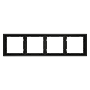 Рамка пластиковая Voltum S70 на 4 поста Черный матовый VLS100408