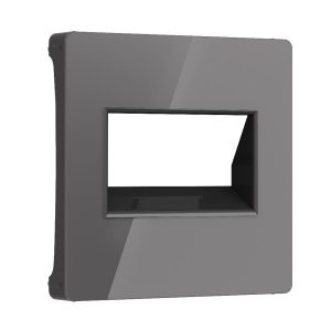 Накладка для двойной розетки Еthernet Werkel RJ-45 Графит W1191144
