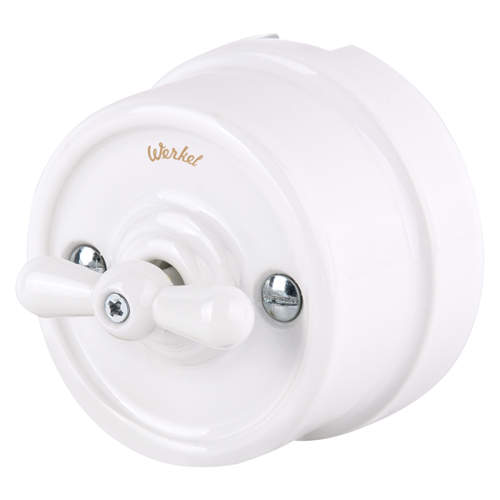 Переключатель-выключатель одноклавишный Werkel Ретро Белый W5612001